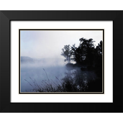 Mountain Lake 20 Black Modern Wood Framed Art Print with Double Matting by Lee, Rachel