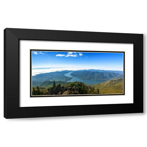 Mountain Lake 26 Black Modern Wood Framed Art Print with Double Matting by Lee, Rachel