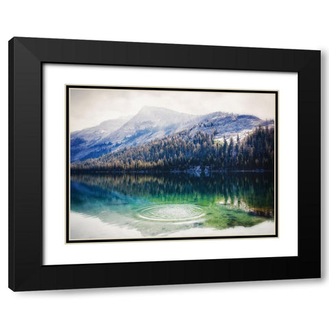 Mountain Lake 28 Black Modern Wood Framed Art Print with Double Matting by Lee, Rachel