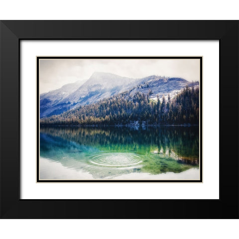 Mountain Lake 28 Black Modern Wood Framed Art Print with Double Matting by Lee, Rachel