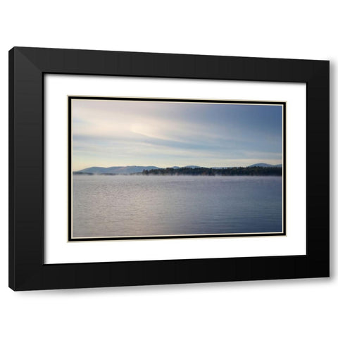 Mountain Lake 5 Black Modern Wood Framed Art Print with Double Matting by Lee, Rachel