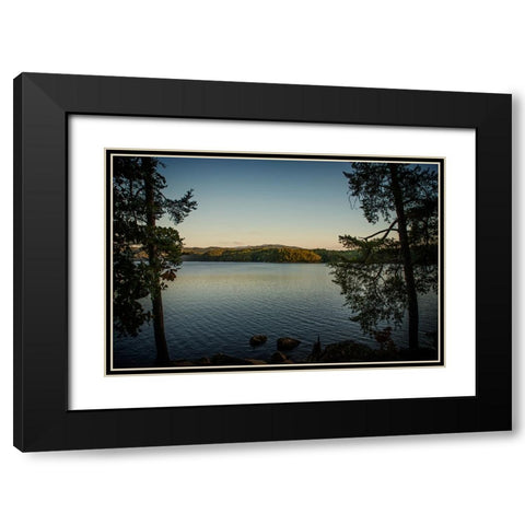 Mountain Lake 7 Black Modern Wood Framed Art Print with Double Matting by Lee, Rachel