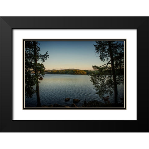 Mountain Lake 7 Black Modern Wood Framed Art Print with Double Matting by Lee, Rachel