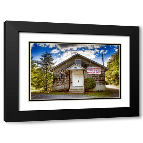 Mountain Opry Black Modern Wood Framed Art Print with Double Matting by Lee, Rachel