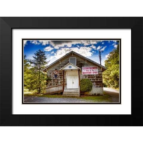Mountain Opry Black Modern Wood Framed Art Print with Double Matting by Lee, Rachel