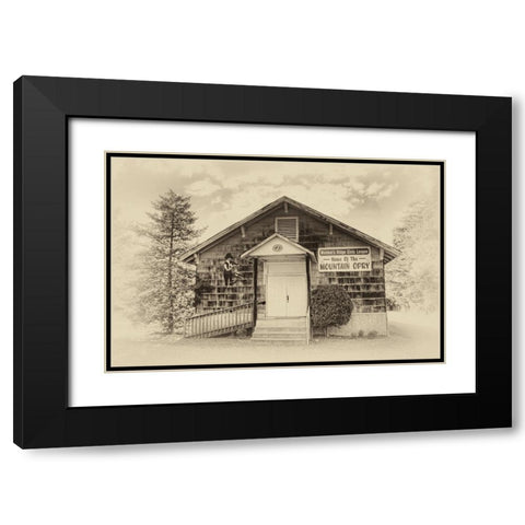 Mountain Opry Old Black Modern Wood Framed Art Print with Double Matting by Lee, Rachel