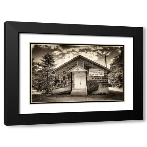 Mountain Opry Sepia Black Modern Wood Framed Art Print with Double Matting by Lee, Rachel
