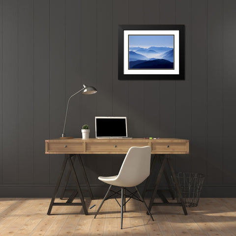 Mountain View 1 Black Modern Wood Framed Art Print with Double Matting by Lee, Rachel