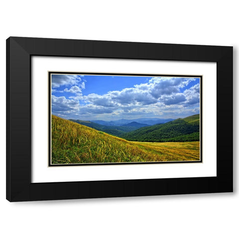 Mountain View 10 Black Modern Wood Framed Art Print with Double Matting by Lee, Rachel