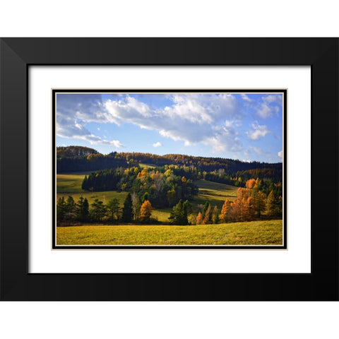 Mountain View 13 Black Modern Wood Framed Art Print with Double Matting by Lee, Rachel
