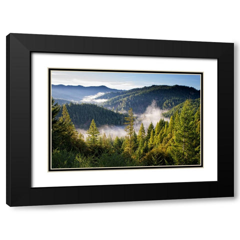 Mountain View 14 Black Modern Wood Framed Art Print with Double Matting by Lee, Rachel