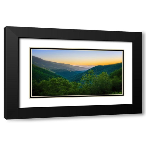 Mountain View 16 Black Modern Wood Framed Art Print with Double Matting by Lee, Rachel