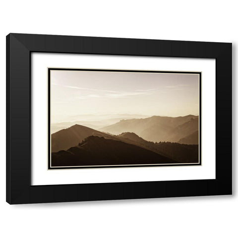 Mountain View 17 Soft Color Black Modern Wood Framed Art Print with Double Matting by Lee, Rachel