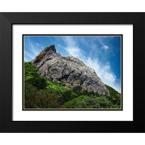 Mountain View 18 Black Modern Wood Framed Art Print with Double Matting by Lee, Rachel