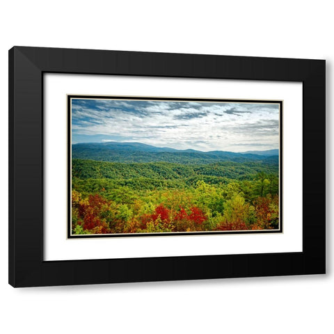 Mountain View 23 Black Modern Wood Framed Art Print with Double Matting by Lee, Rachel