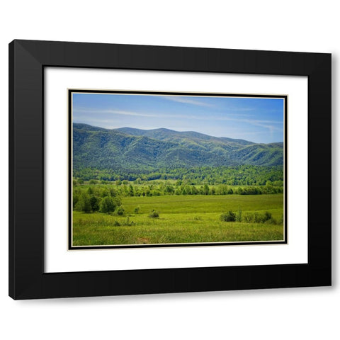 Mountain View 24 Black Modern Wood Framed Art Print with Double Matting by Lee, Rachel