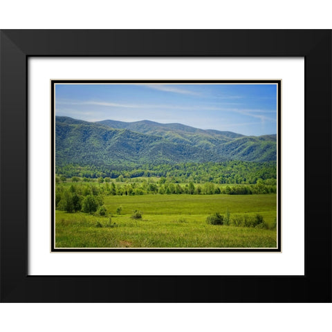 Mountain View 24 Black Modern Wood Framed Art Print with Double Matting by Lee, Rachel