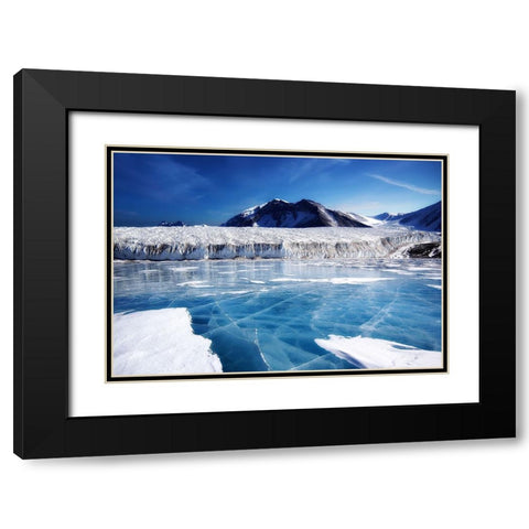 Mountain View 26 Black Modern Wood Framed Art Print with Double Matting by Lee, Rachel