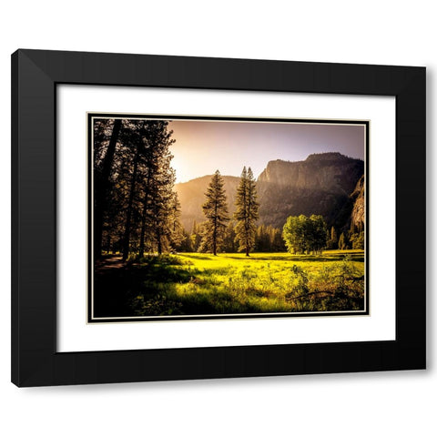 Mountain View 42 Black Modern Wood Framed Art Print with Double Matting by Lee, Rachel