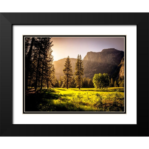 Mountain View 42 Black Modern Wood Framed Art Print with Double Matting by Lee, Rachel