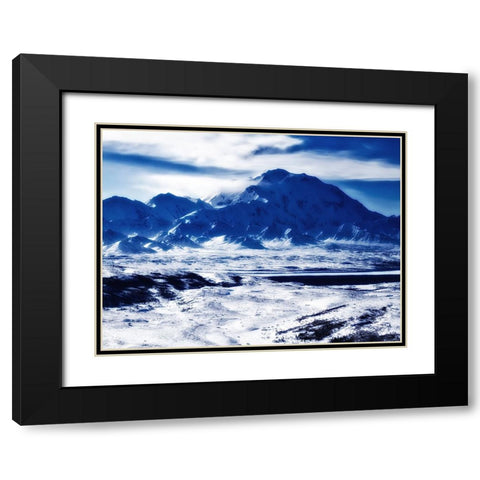 Mountain View 56 Black Modern Wood Framed Art Print with Double Matting by Lee, Rachel