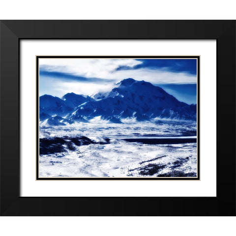 Mountain View 56 Black Modern Wood Framed Art Print with Double Matting by Lee, Rachel
