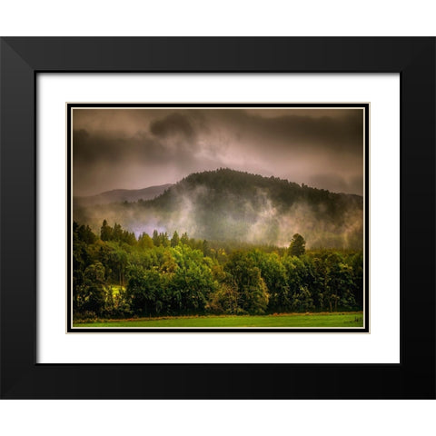 Mountain View 66 Black Modern Wood Framed Art Print with Double Matting by Lee, Rachel