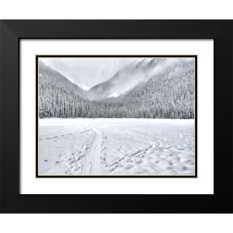 Mountain View 67 Black Modern Wood Framed Art Print with Double Matting by Lee, Rachel