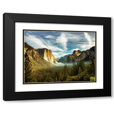 Mountain View 69 Black Modern Wood Framed Art Print with Double Matting by Lee, Rachel