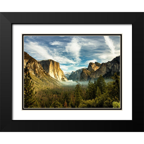 Mountain View 69 Black Modern Wood Framed Art Print with Double Matting by Lee, Rachel