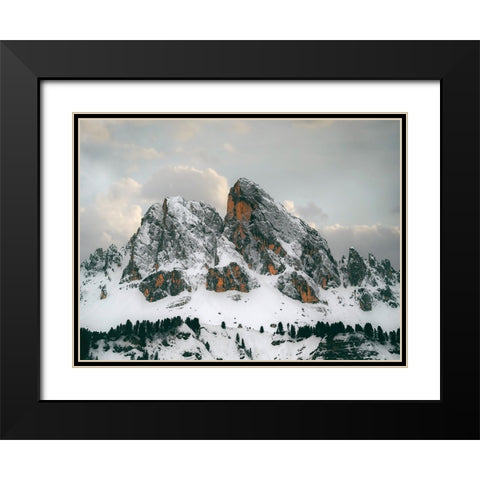 Mountain View 70 Black Modern Wood Framed Art Print with Double Matting by Lee, Rachel