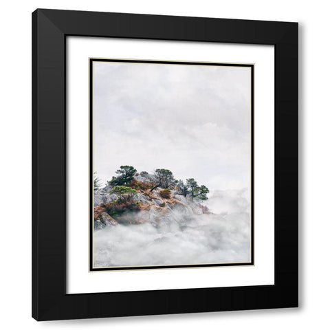 Mountain View 75 Black Modern Wood Framed Art Print with Double Matting by Lee, Rachel