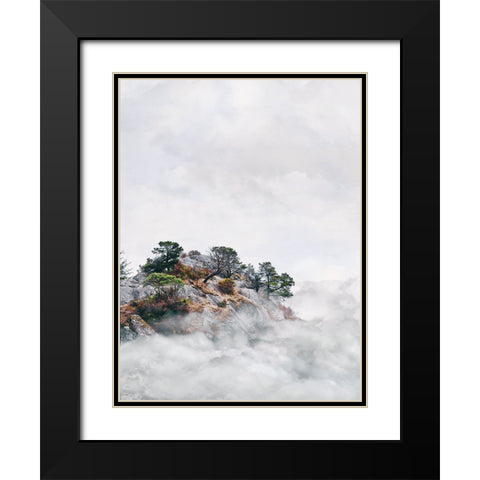 Mountain View 75 Black Modern Wood Framed Art Print with Double Matting by Lee, Rachel