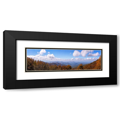 NC Early Fall Pano 1 Black Modern Wood Framed Art Print with Double Matting by Lee, Rachel