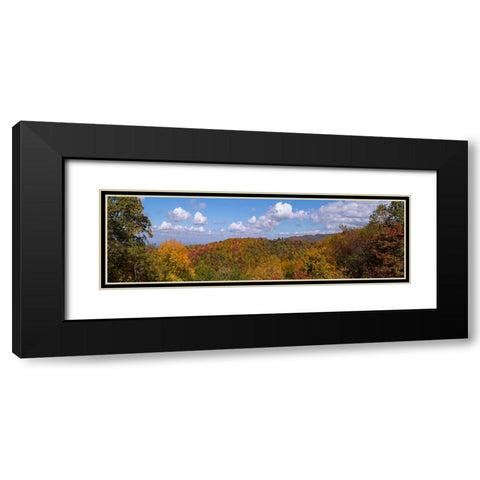 NC Fall Mountains 3 Black Modern Wood Framed Art Print with Double Matting by Lee, Rachel