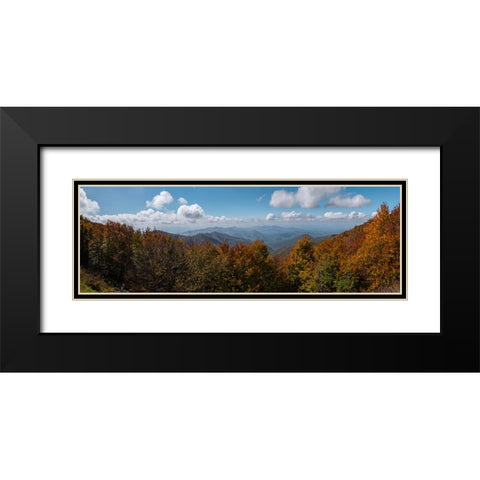 NC Fall Mountains 4 Black Modern Wood Framed Art Print with Double Matting by Lee, Rachel