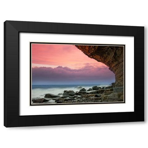 Ocean 2 Black Modern Wood Framed Art Print with Double Matting by Lee, Rachel