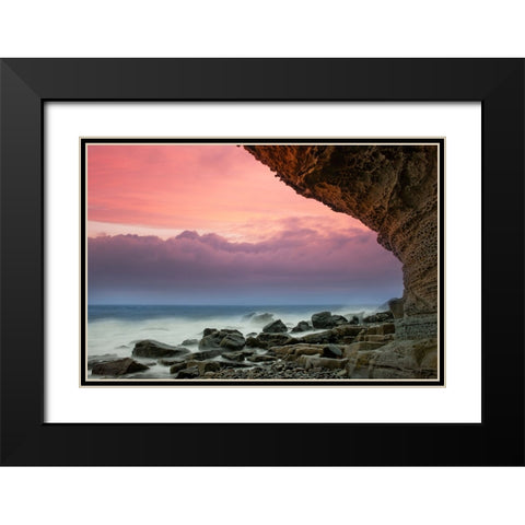 Ocean 2 Black Modern Wood Framed Art Print with Double Matting by Lee, Rachel