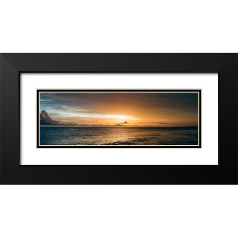 Ocean 21 Black Modern Wood Framed Art Print with Double Matting by Lee, Rachel