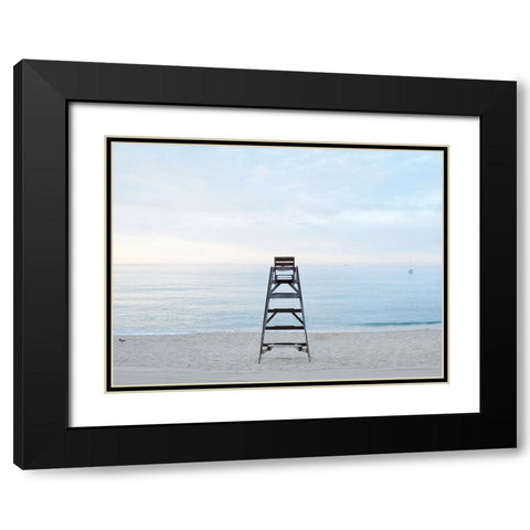 Ocean 30 Black Modern Wood Framed Art Print with Double Matting by Lee, Rachel