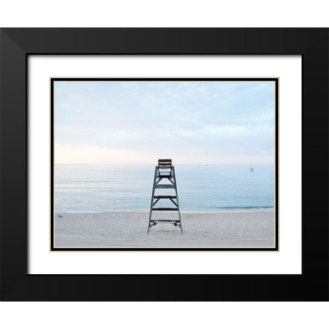 Ocean 30 Black Modern Wood Framed Art Print with Double Matting by Lee, Rachel