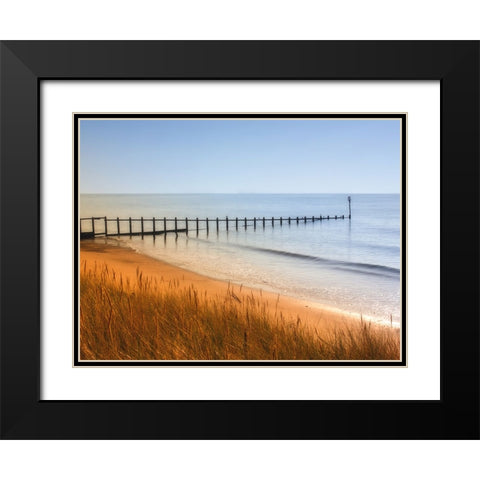 Ocean 31 Black Modern Wood Framed Art Print with Double Matting by Lee, Rachel