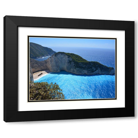 Ocean 39 Black Modern Wood Framed Art Print with Double Matting by Lee, Rachel