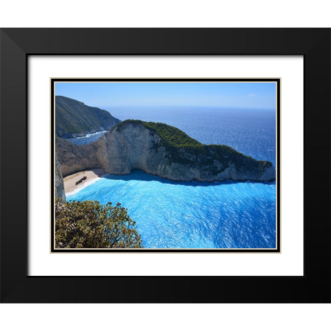 Ocean 39 Black Modern Wood Framed Art Print with Double Matting by Lee, Rachel