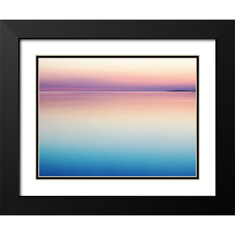 Ocean 43 Black Modern Wood Framed Art Print with Double Matting by Lee, Rachel