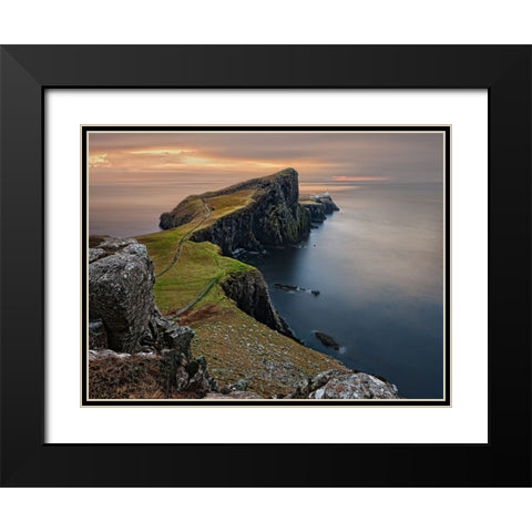Ocean 45 Black Modern Wood Framed Art Print with Double Matting by Lee, Rachel