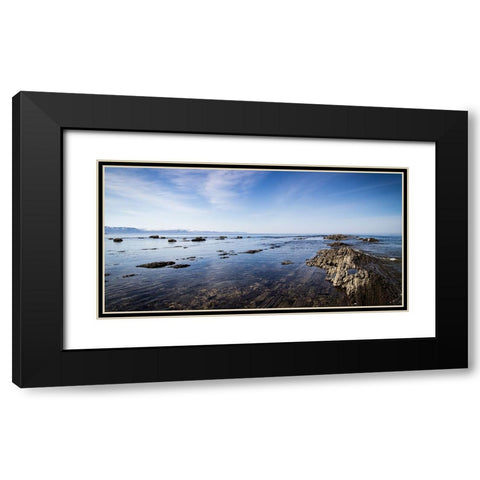 Ocean 47 Black Modern Wood Framed Art Print with Double Matting by Lee, Rachel