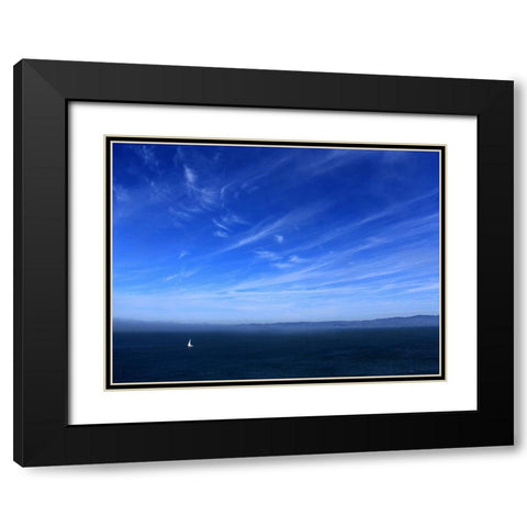 Ocean 51 Black Modern Wood Framed Art Print with Double Matting by Lee, Rachel