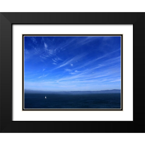 Ocean 51 Black Modern Wood Framed Art Print with Double Matting by Lee, Rachel