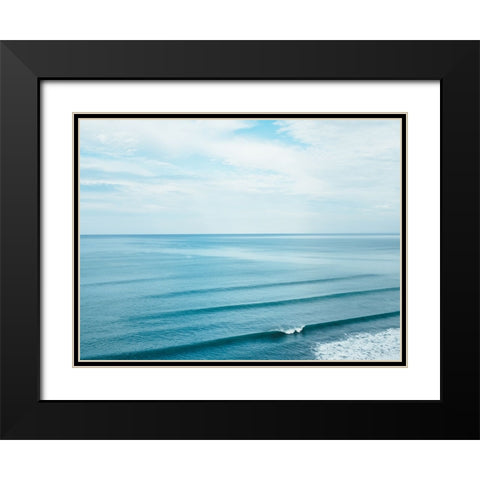 Ocean 52 Black Modern Wood Framed Art Print with Double Matting by Lee, Rachel